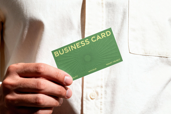 Free Handheld Business Card Mockup PSD Template