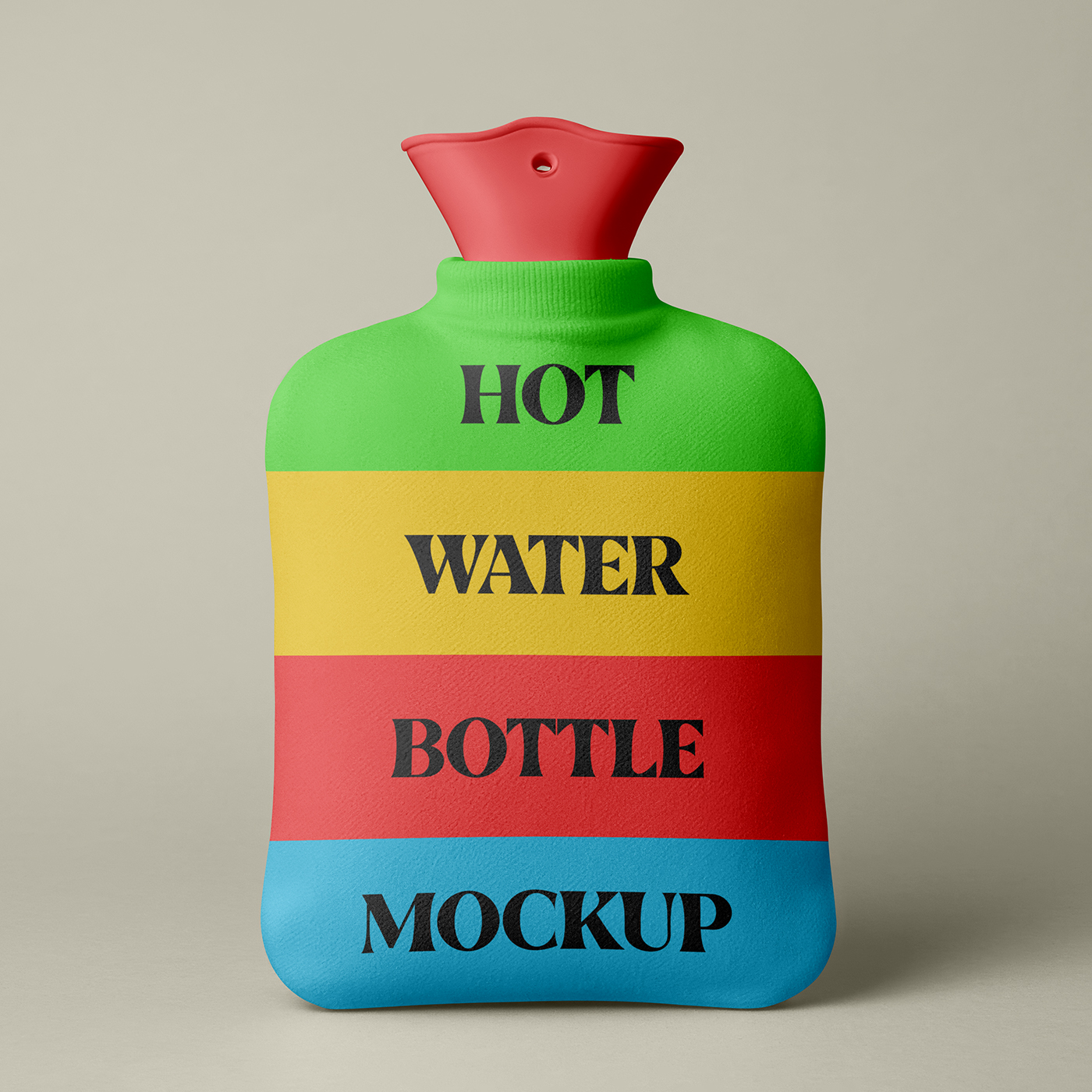 Free Hot Water Bottle Mockup PSD Template