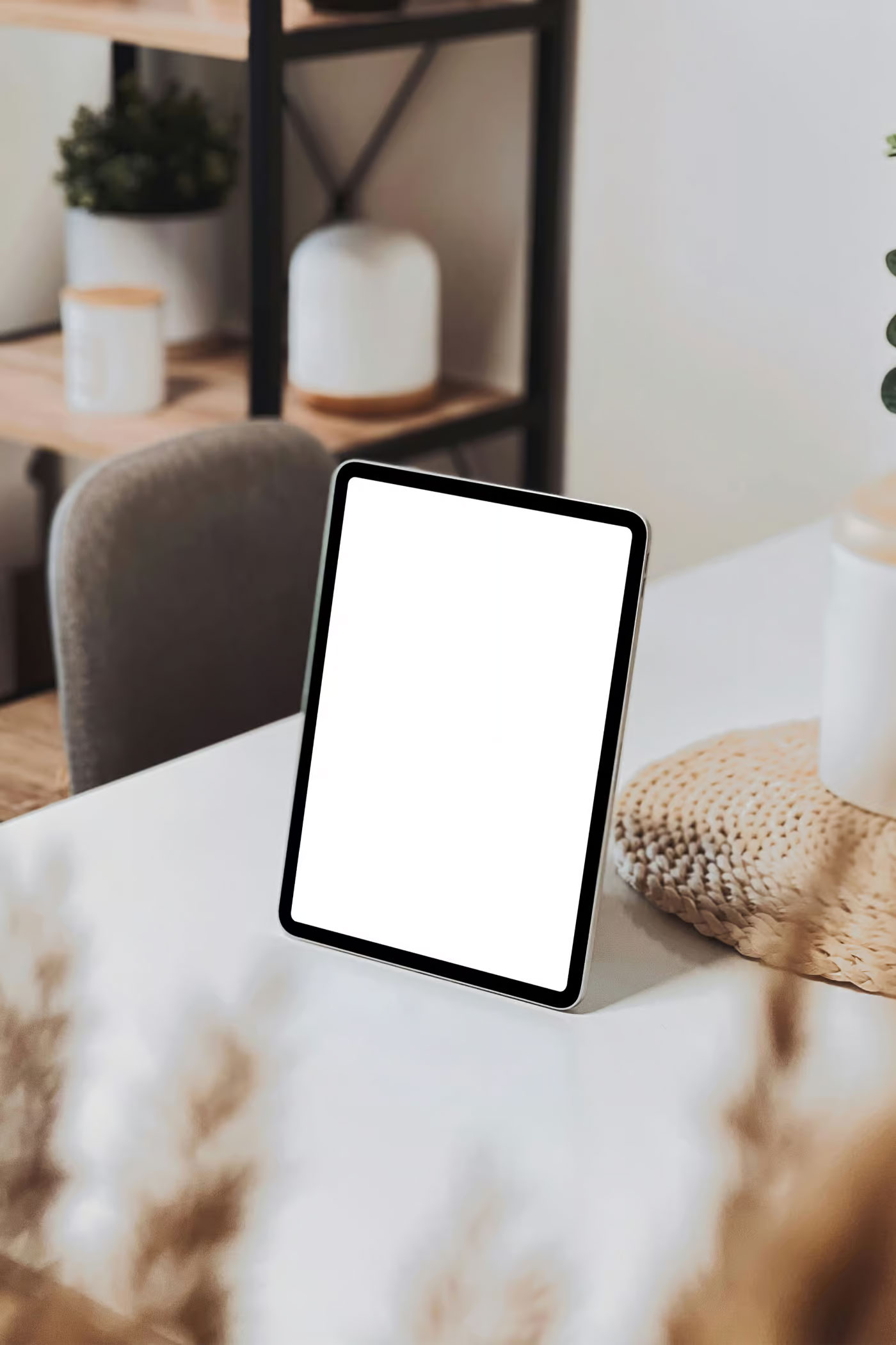 Free iPad Pro on Table Mockup PSD Template