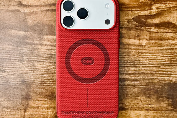 Free iPhone 17 Pro Cover Mockup PSD Template