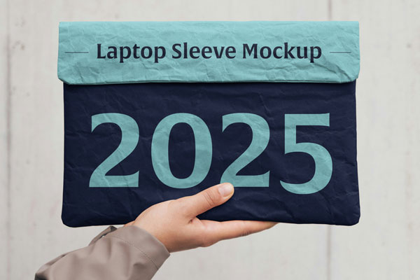 Free Laptop Sleeve Mockup PSD Template
