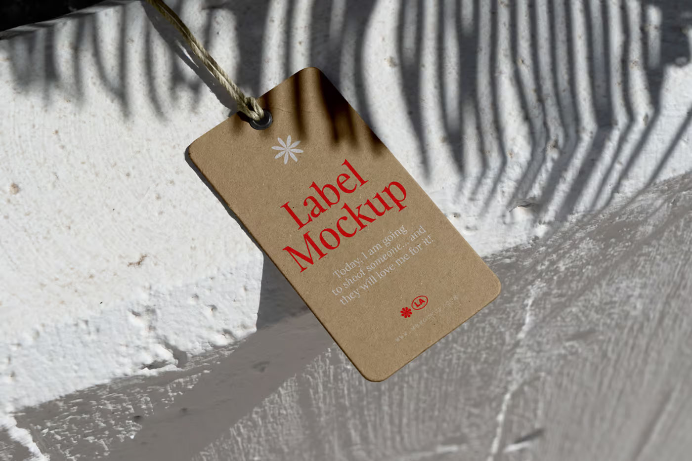 Free Laying Label on Concrete Mockup PSD Template