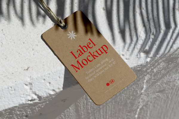 Free Laying Label on Concrete Mockup PSD Template