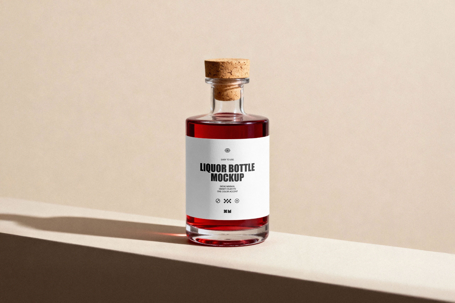Free Liquor Bottle Mockup PSD Template