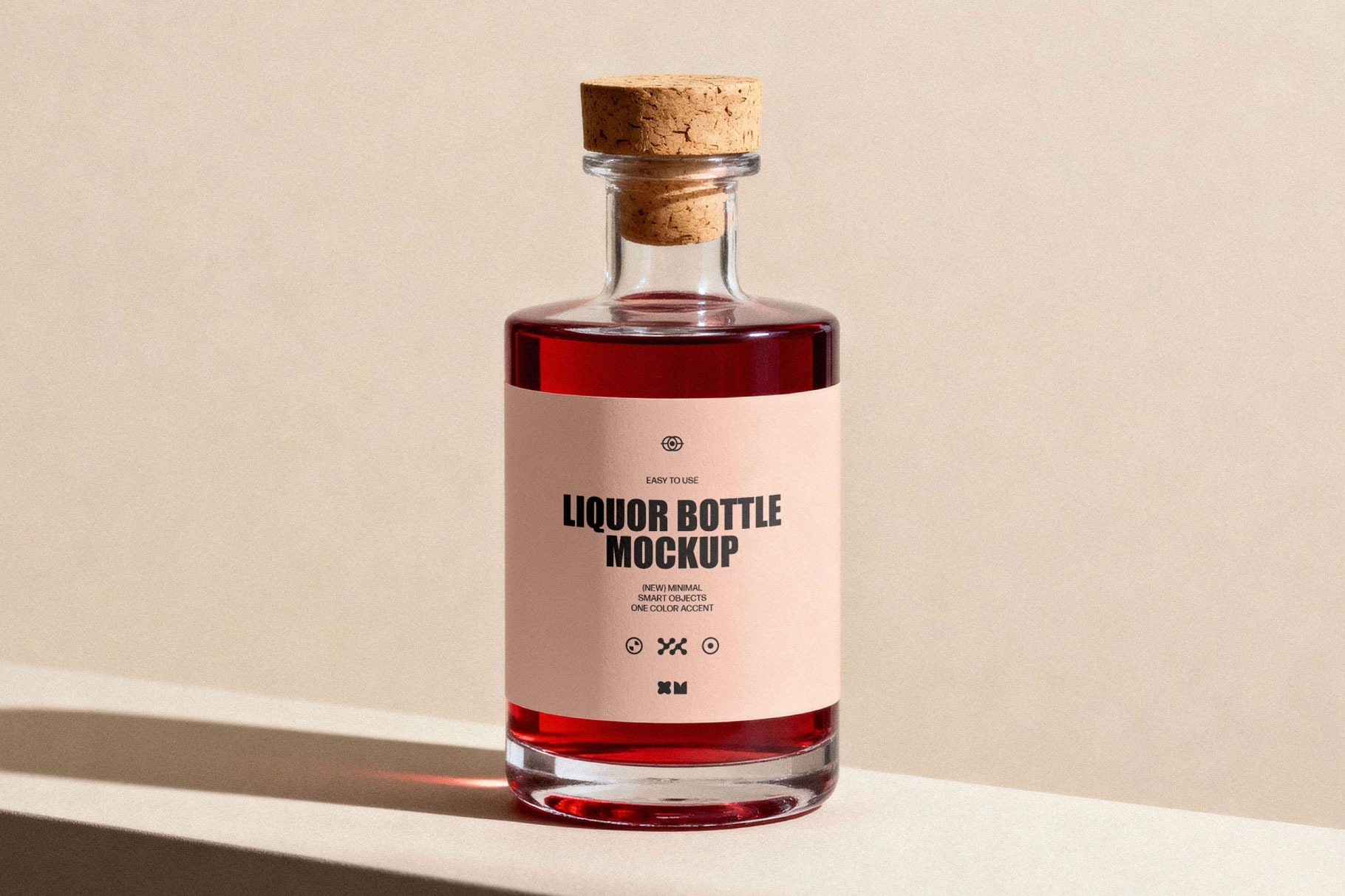 Free Liquor Bottle Mockup PSD Template