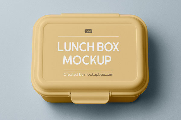 Free Lunch Box Mockup PSD Template