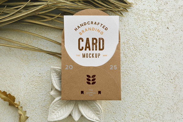Free Luxury Kraft Envelope Mockup PSD Template