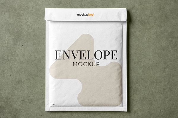 Free Lying Big Bubble Envelope Mockup PSD Template