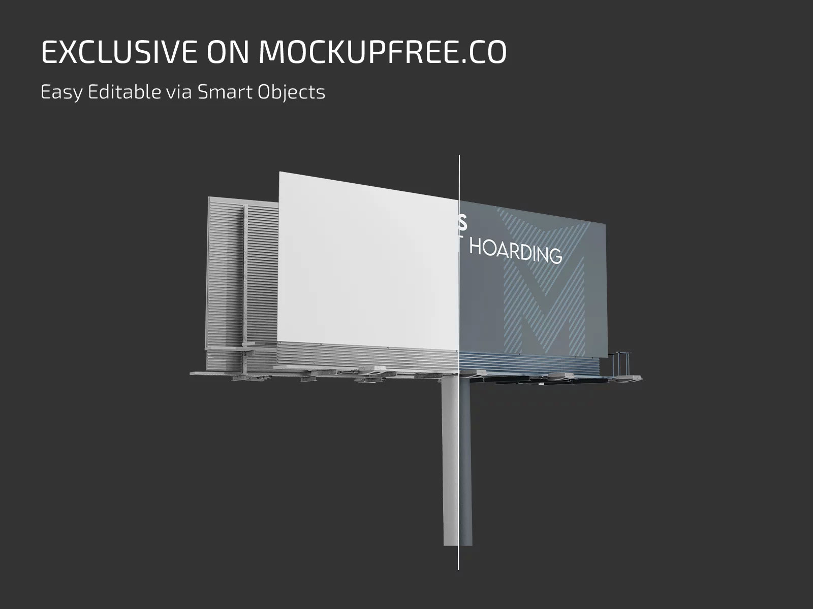 Free Mass Ads Hoarding Mockup PSD Template