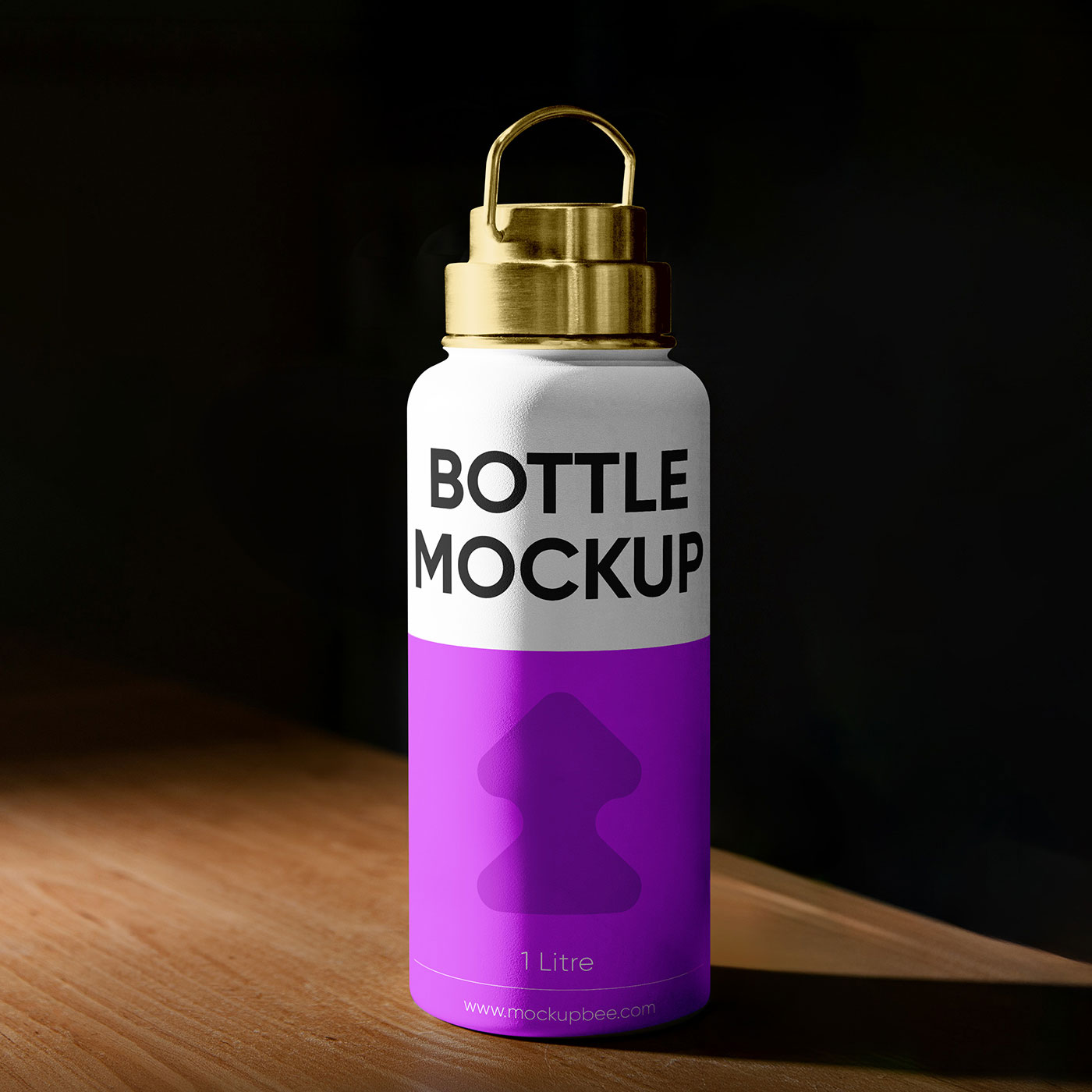 Free Metal Thermos Bottle Mockup PSD Template