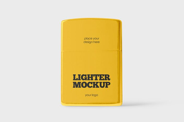 Free Metallic Lighter Mockup PSD Template