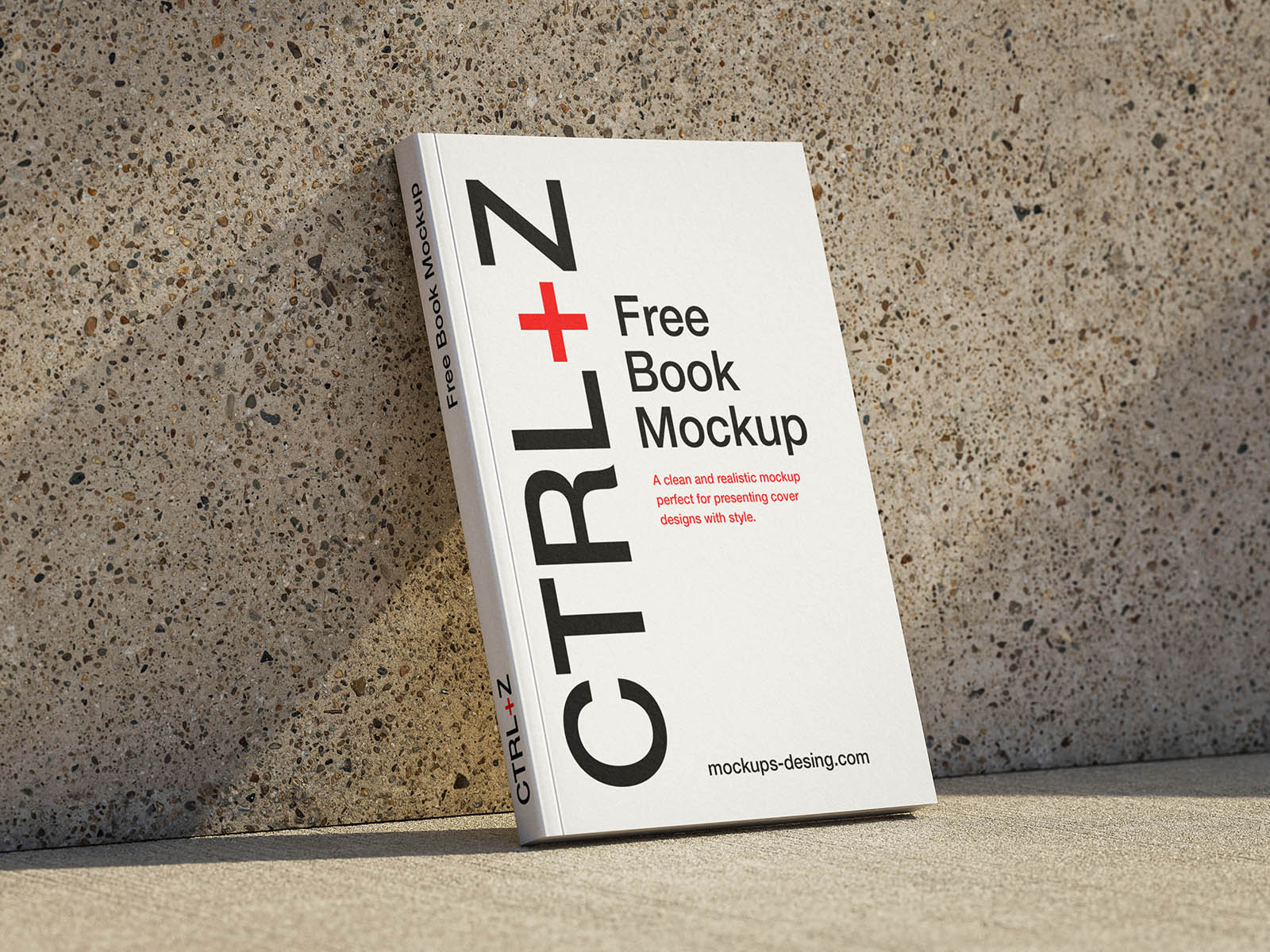 Free Minimal Book Cover Mockup PSD Template