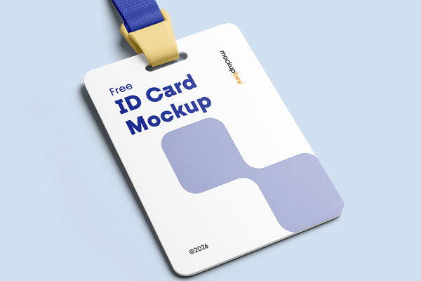 Free Minimal ID Card Mockup PSD Template