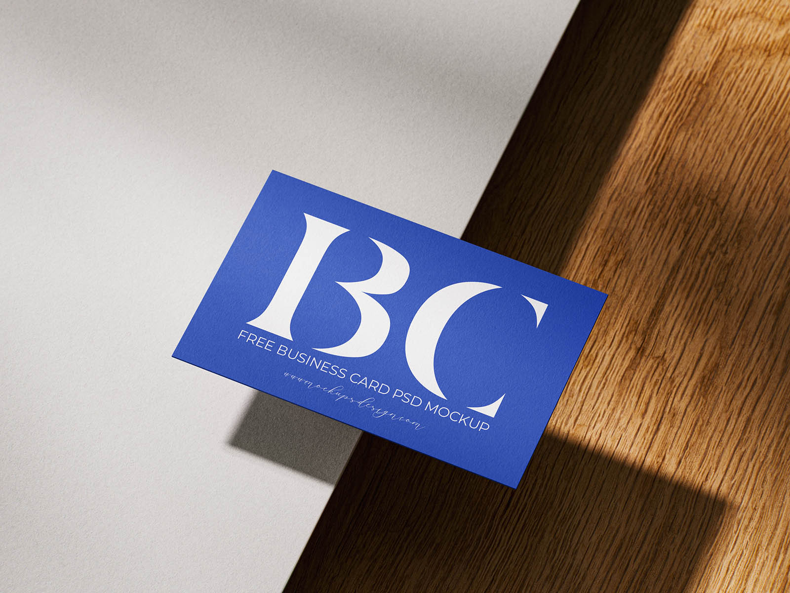 Free Modern Business Card Mockup PSD Template