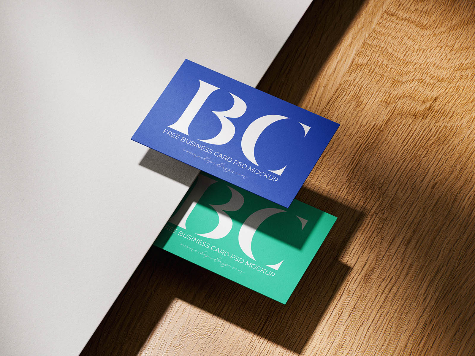 Free Modern Business Card Mockup PSD Template