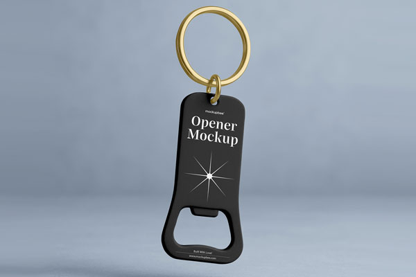 Free Opener Keychain Mockup PSD Template