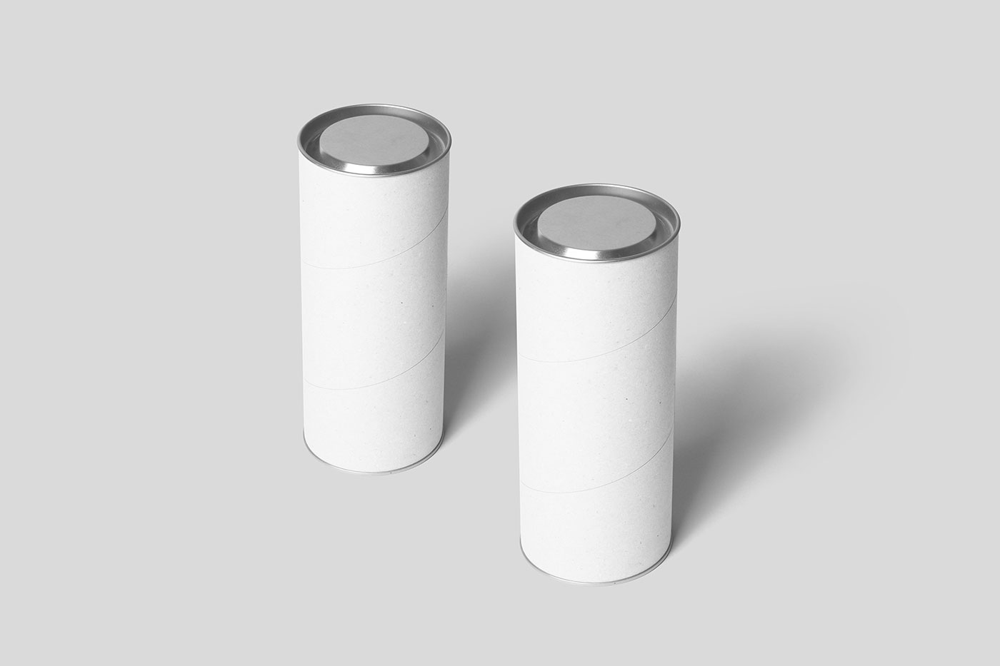 Free Perspective Tube Box Mockups PSD Template