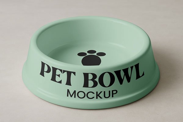 Free Pet Bowl Mockup PSD Template