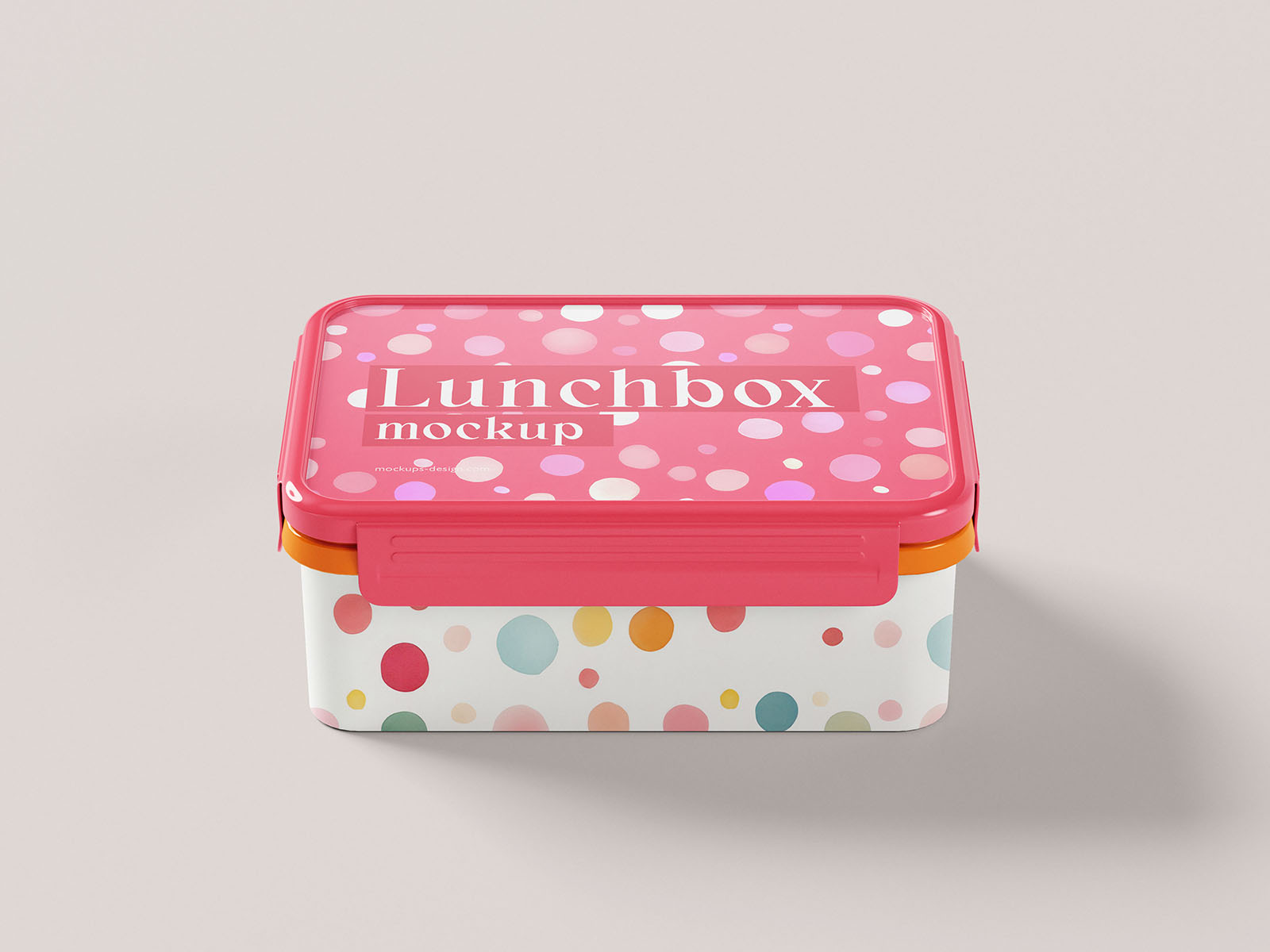Free Plastic Lunch Box Mockup PSD Template