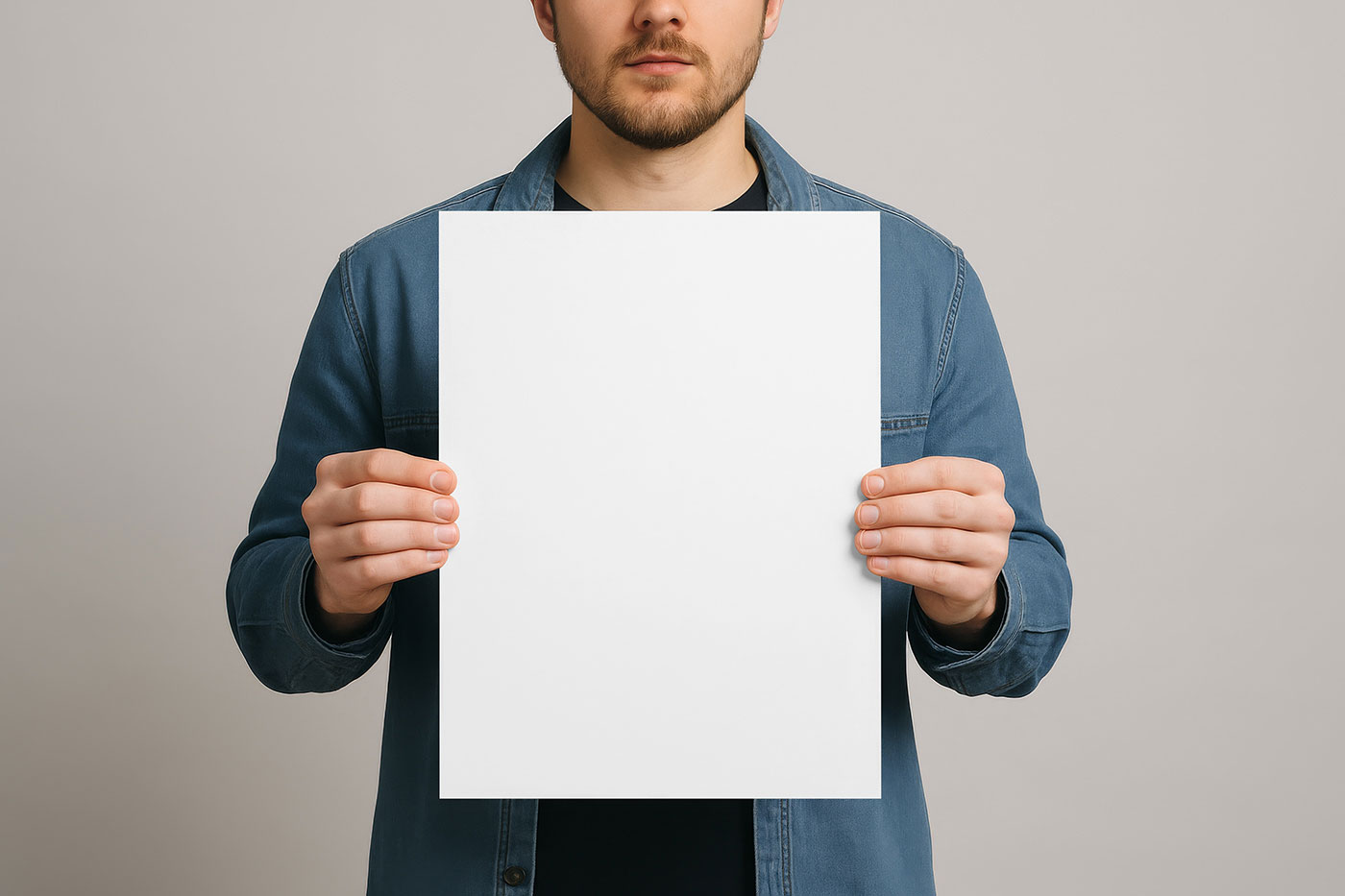 Free Poster Front View Mockup PSD Template