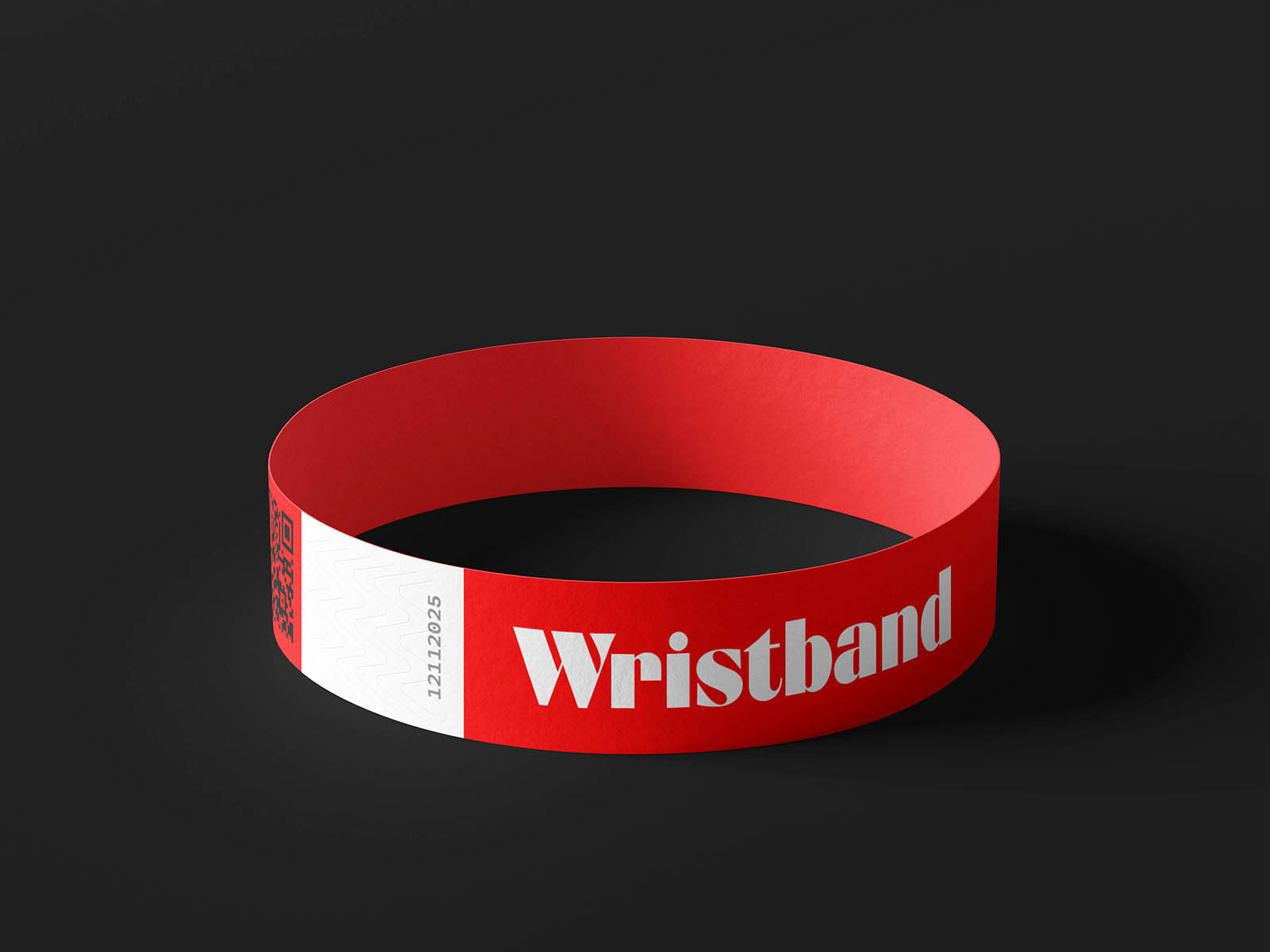 Free Realistic Paper Wristband Mockup PSD Template