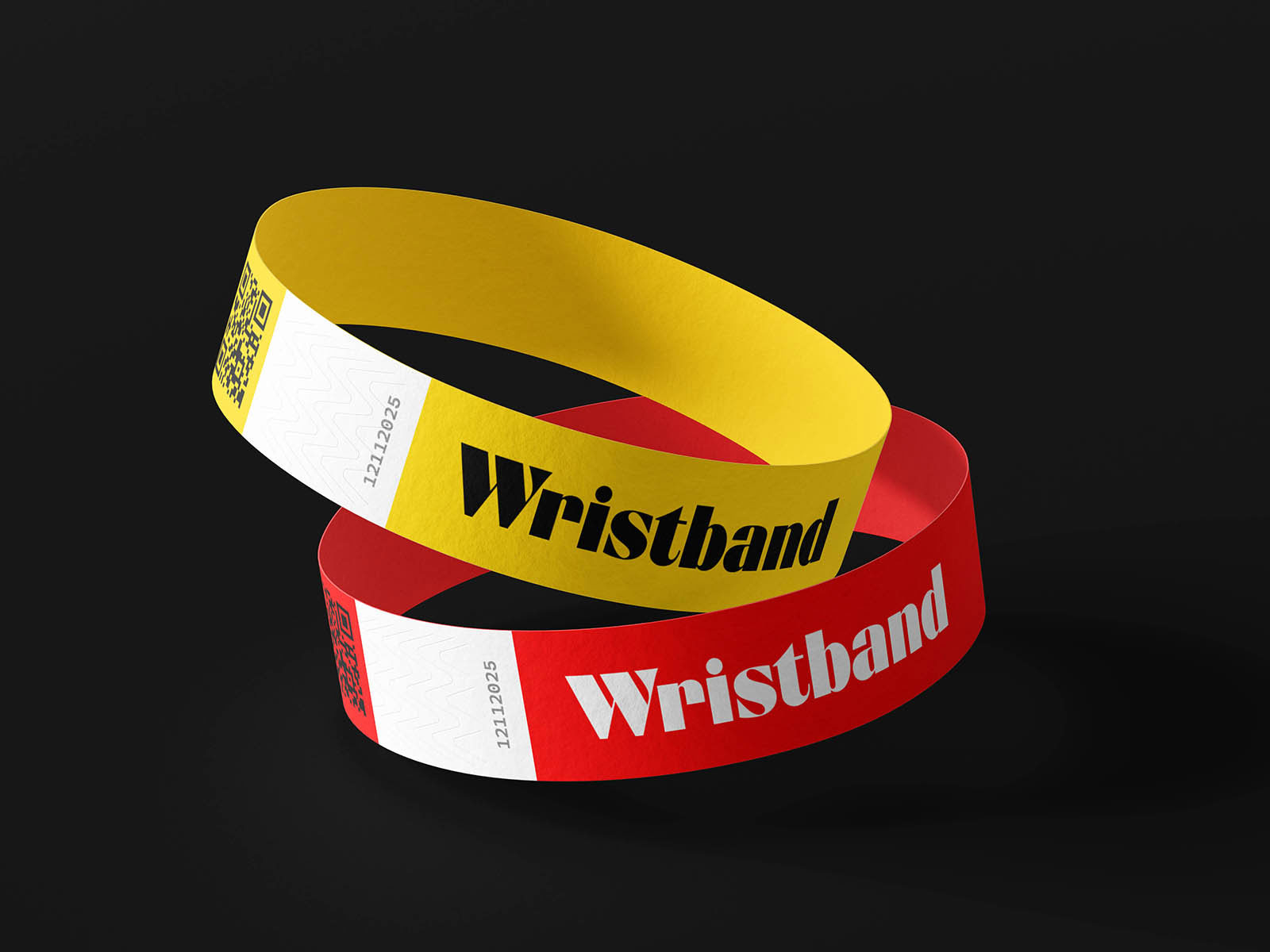 Free Realistic Paper Wristband Mockup PSD Template