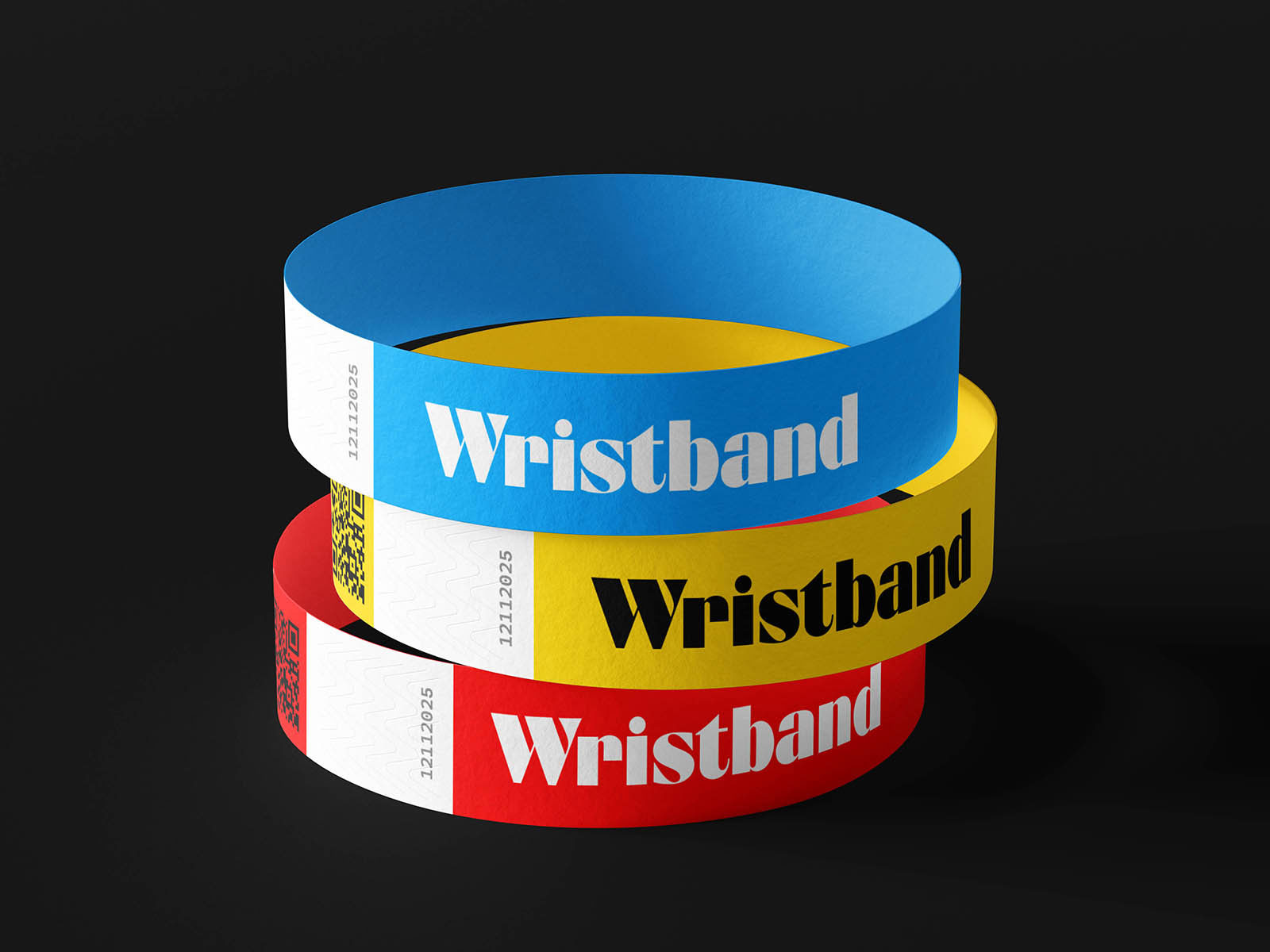 Free Realistic Paper Wristband Mockup PSD Template