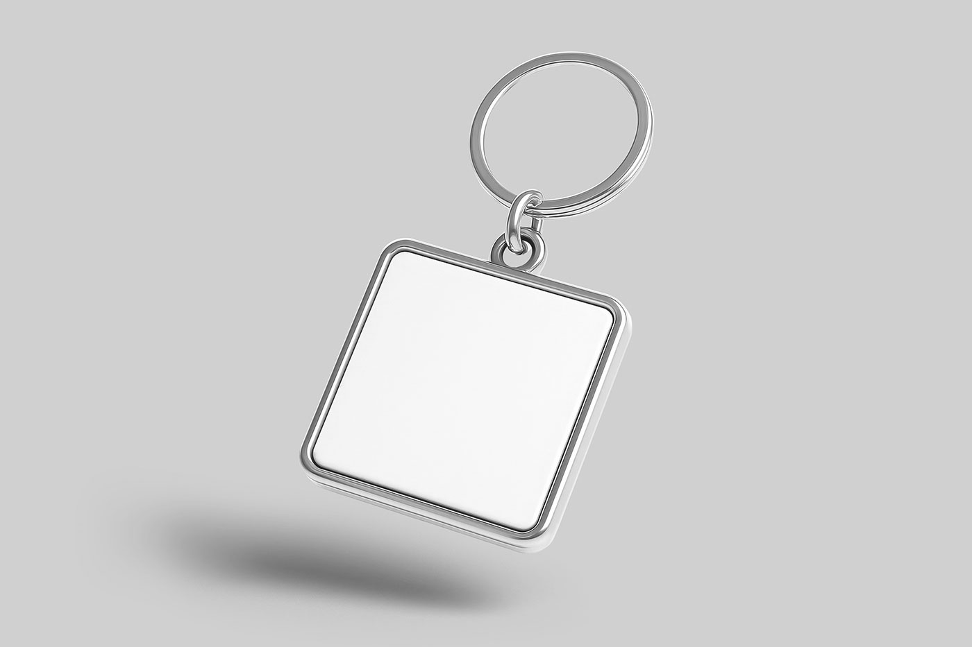 Free Square Keyring Mockup PSD Template