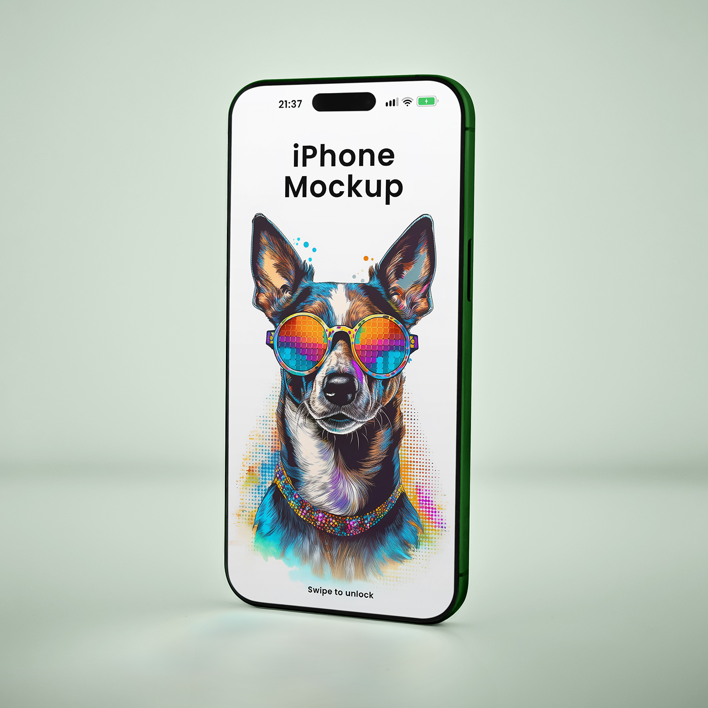 Free Standing iPhone Mockup PSD Template