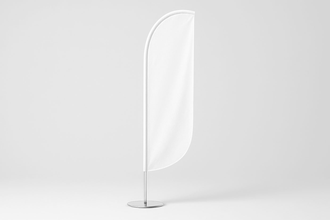 Free Standing Vertical Flag Mockup PSD Template