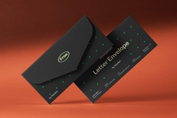 Free Stationery Letter Envelope Mockup Set PSD Template