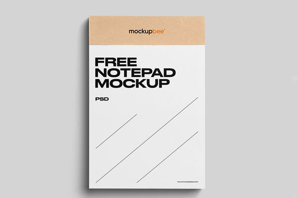 Free Stationery Notepad Mockup PSD Template