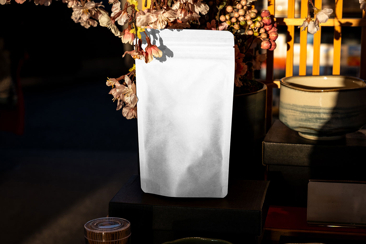 Free Sunset Coffee Bag Mockup PSD Template