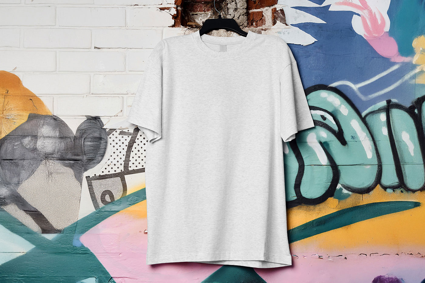 Free T-Shirt on Hanger Mockup PSD Template