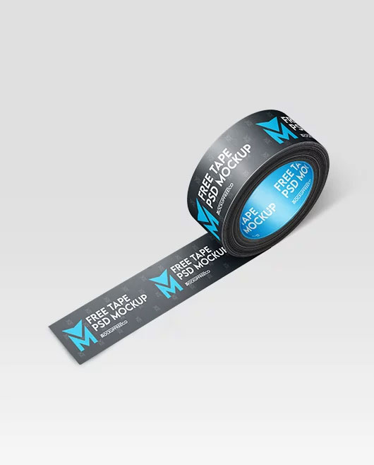 Free Tape Mockup PSD Template
