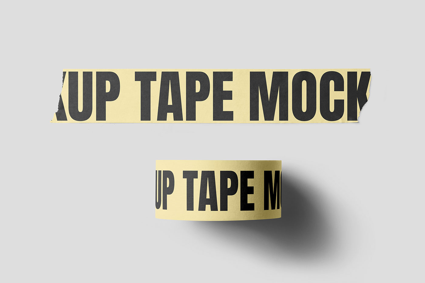Free Tape Top View Mockup PSD Template