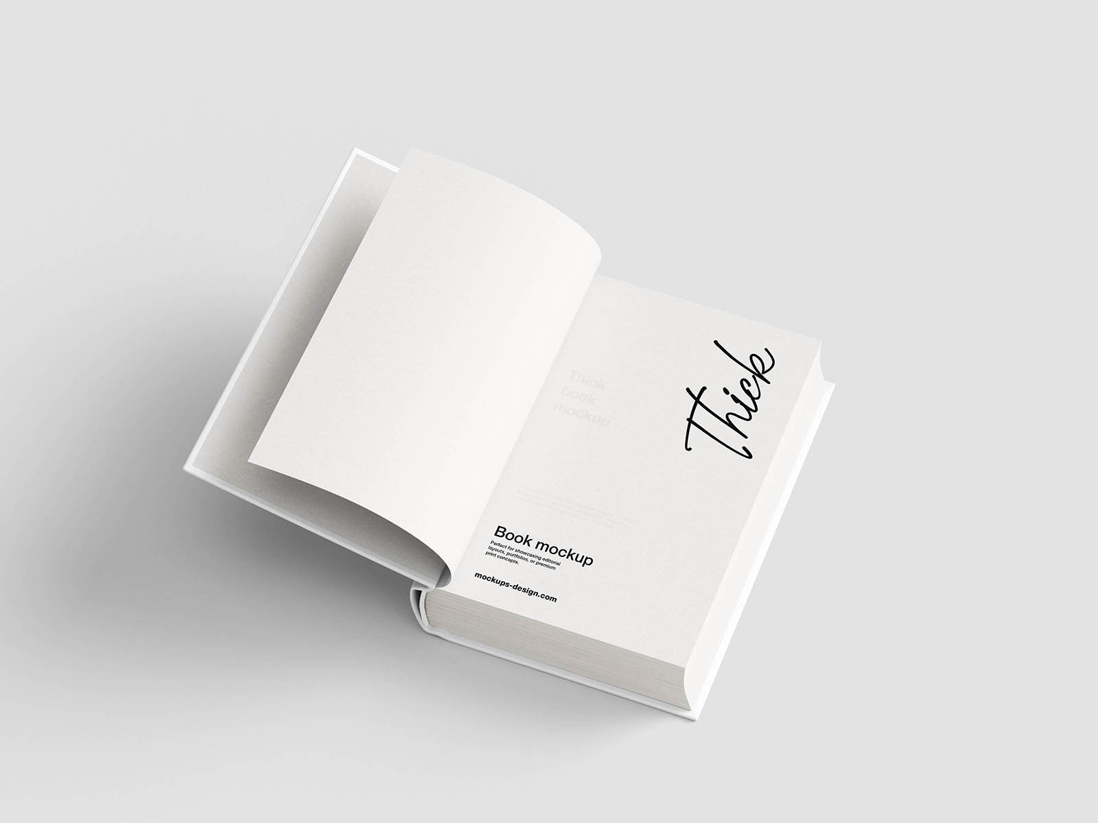 Free Thick Hardcover Book Mockup PSD Template