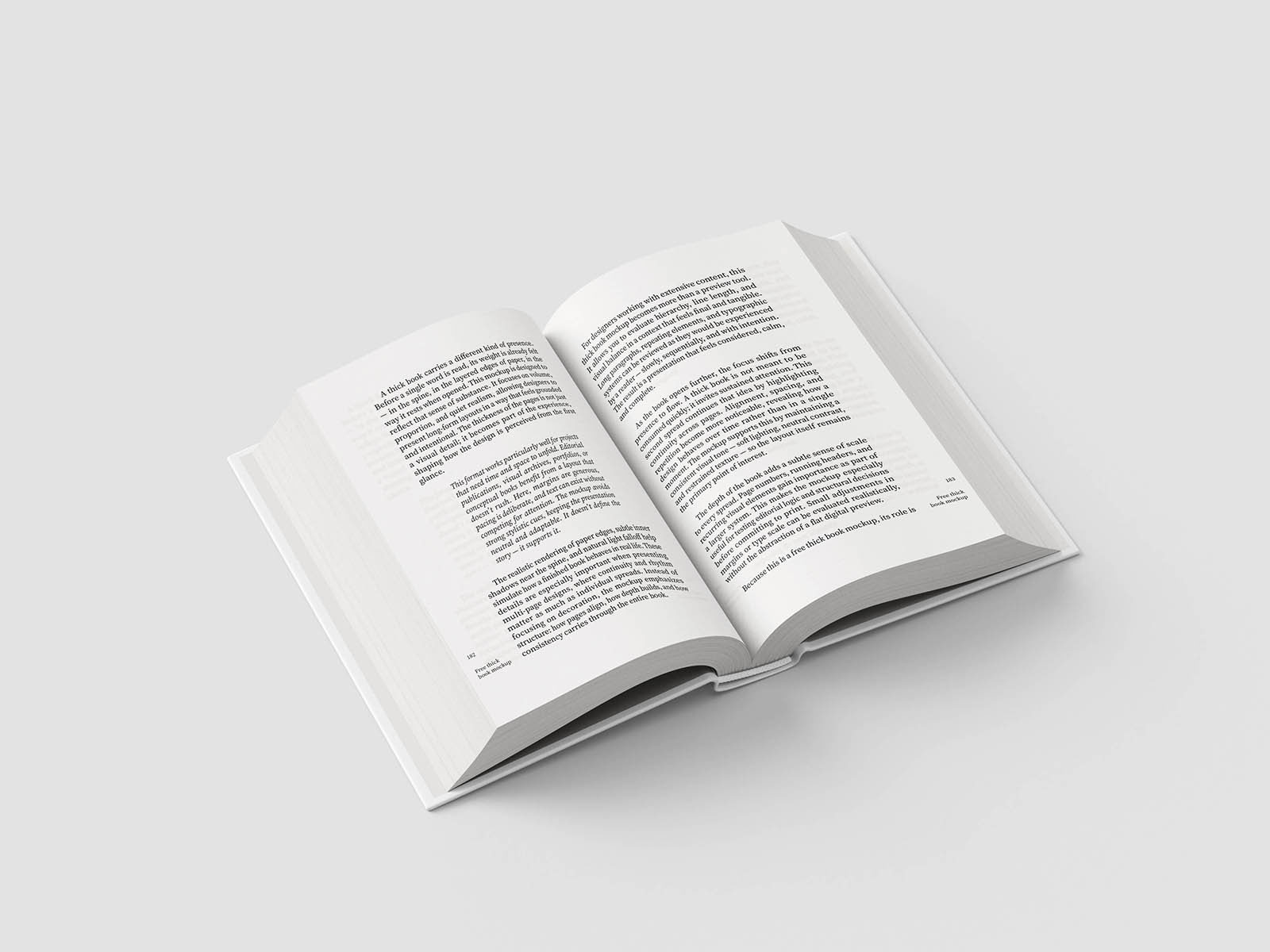Free Thick Hardcover Book Mockup PSD Template