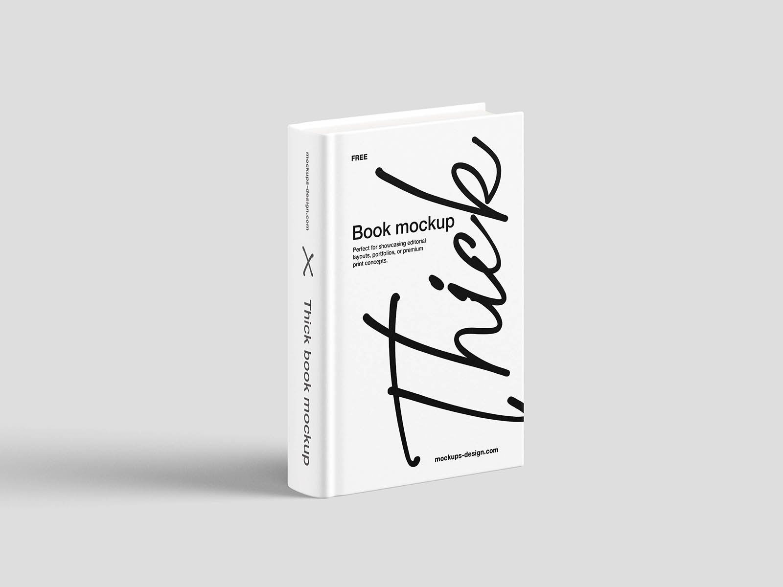 Free Thick Hardcover Book Mockup PSD Template