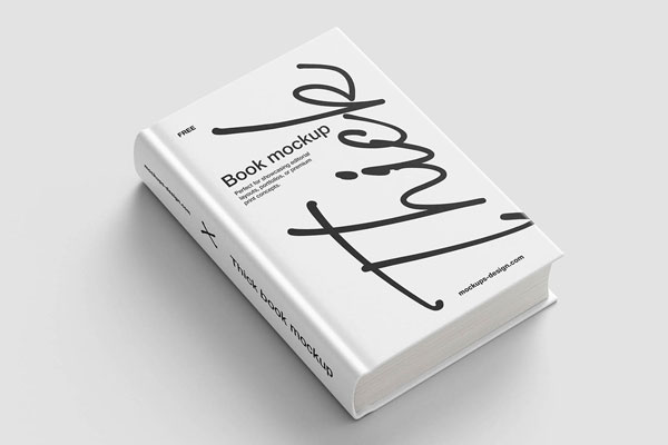Free Thick Hardcover Book Mockup PSD Template