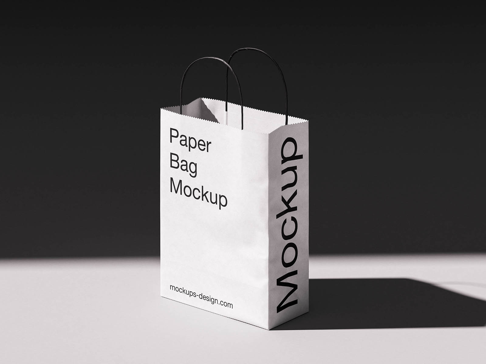 Free Twisted Handle Paper Bag Mockup PSD Template