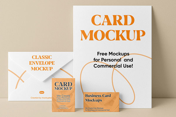 Free Various Stationery Set Mockup PSD Template