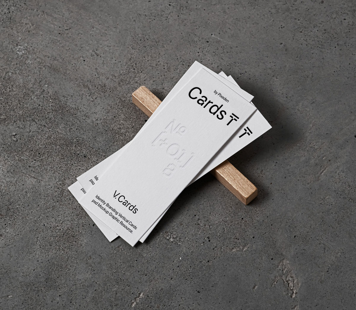 Free Vertical Brand Identity Cards Mockup PSD Template
