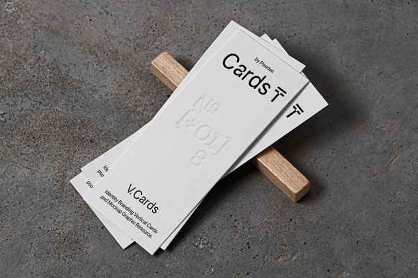 Free Vertical Brand Identity Cards Mockup PSD Template