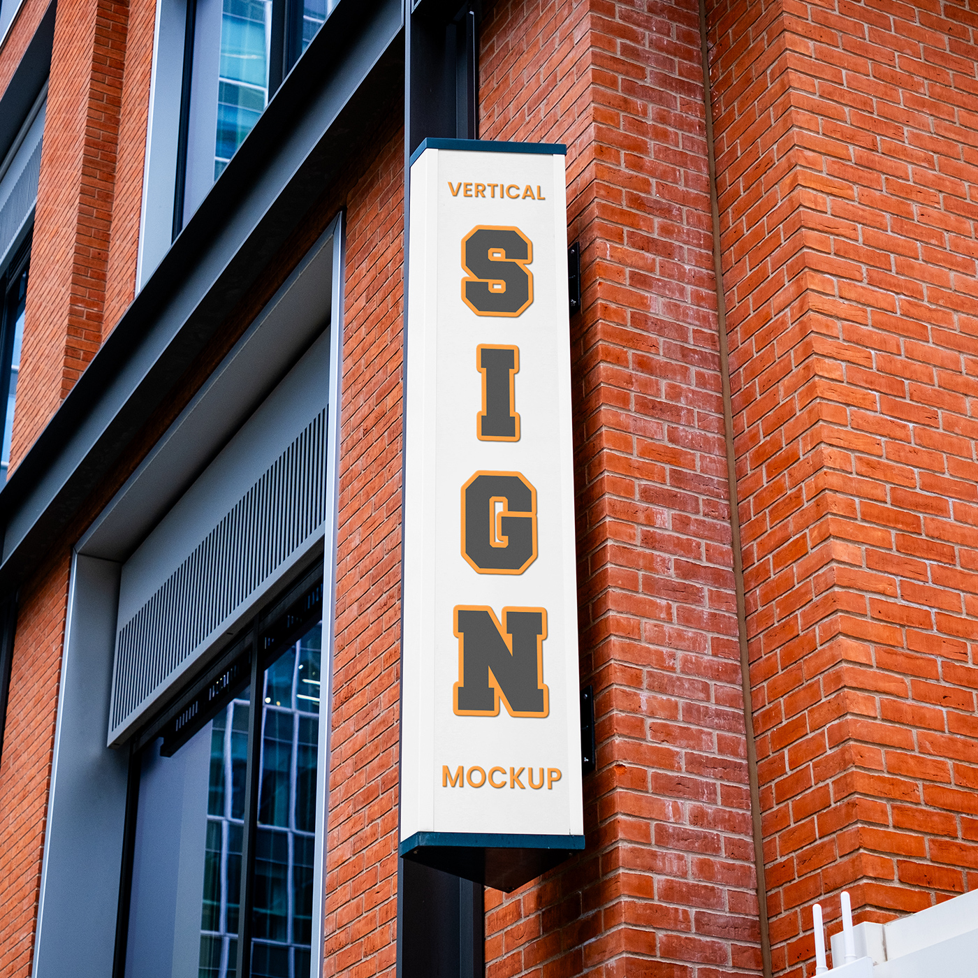 Free Vertical Signage Mockup PSD Template