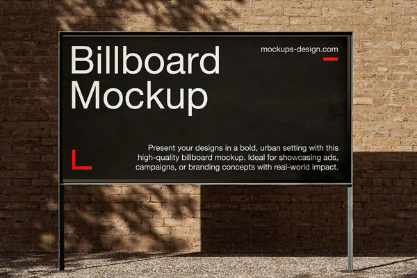 Free Wall Billboard Urban Mockup PSD Template