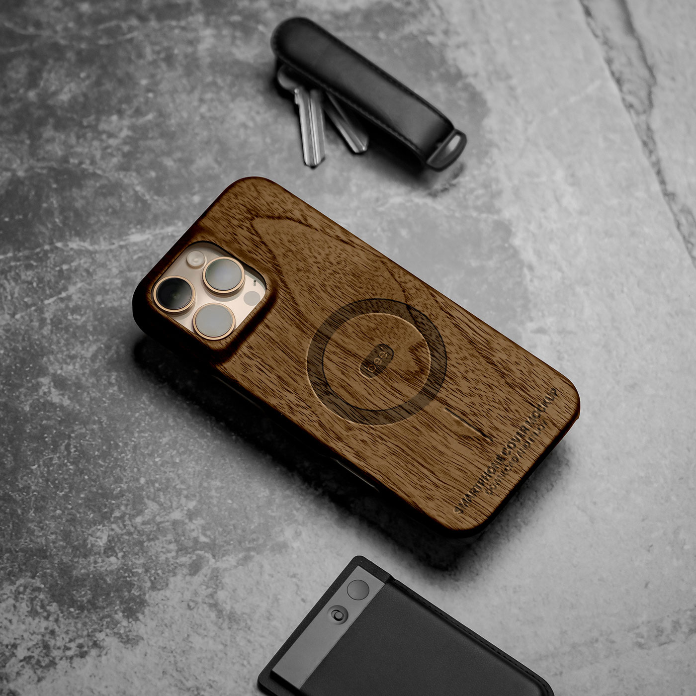 Free Wooden iPhone Case Mockup PSD Template