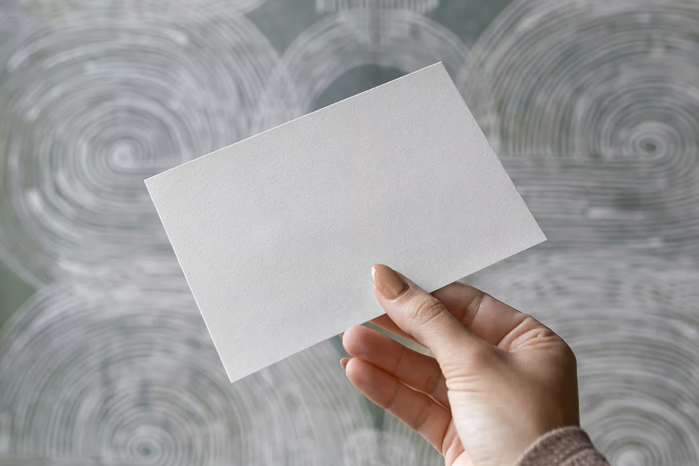 Free Card in Hand Mockup PSD Template