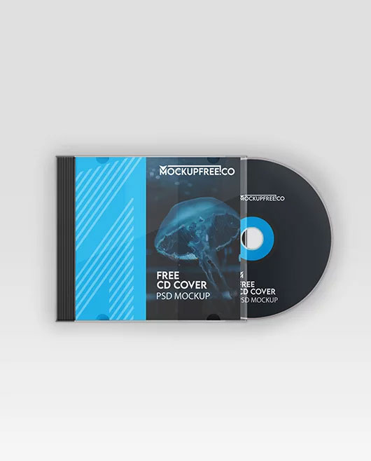 Free CD Cover Mockup PSD Template