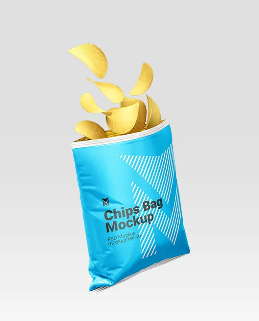 Free Chips Bag Mockup PSD Template